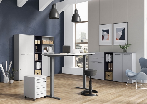 Ensemble de bureau moderne avec plateau réglable en hauteur